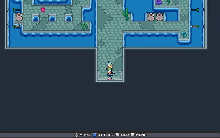 Image of the party in a map avoiding arrows